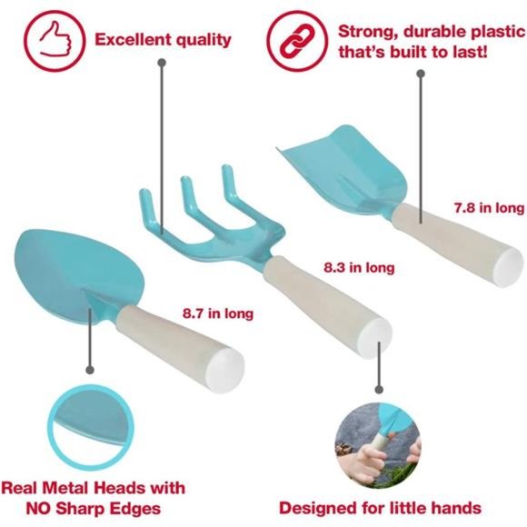 Matching Board Book-Kids Gardening tools Set Includes Sturdy Tote Bag - Picture 4 of 6